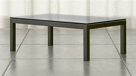 Glass tops direct offers premium glass table tops to the public at wholesale prices. Parsons Clear Glass Top/ Dark Steel Base 48x28 Small Rectangular Coffee Table + Reviews | Crate ...