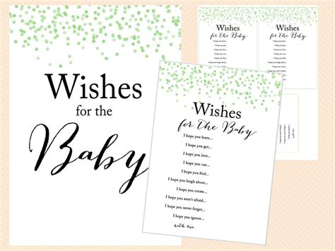 Green Confetti Baby Shower Games Magical Printable