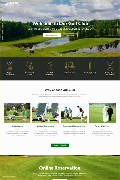 Golf Tournament Website Template