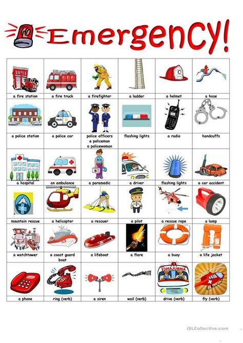 Emergency Emergency Childrens Learning Class Activities