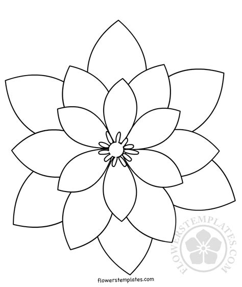 Geometric Flower Shape Flowers Templates