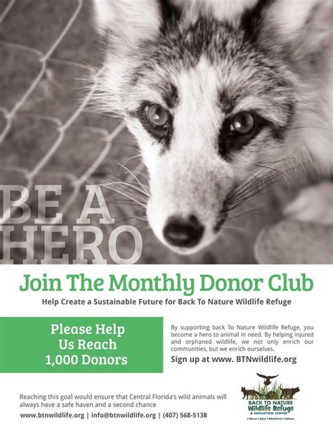 Back To Nature Is Proud To Announce The Btn Monthly Donor Club The