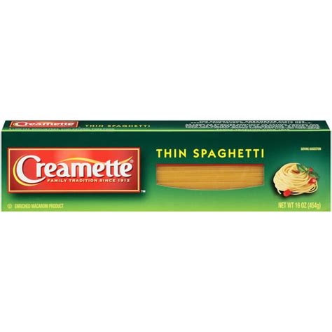 Creamette Thin Spaghetti Pasta 16 Ounce Box