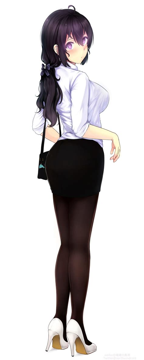 Wallpaper Illustration Long Hair Anime Girls Stockings Cartoon