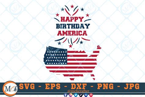 Happy Birthday America SVG Happy Fourth Of July SVG 4th Of July SVG