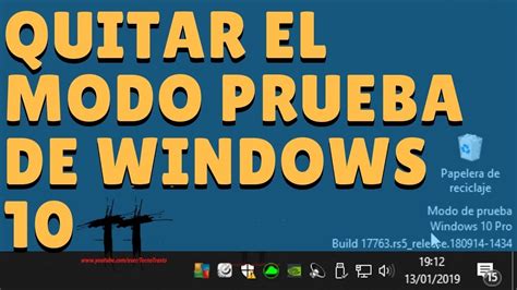 Como Quitar El Mensaje Modo De Prueba En Windows 10 Youtube Hot Sex Picture