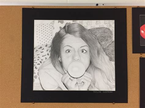 Pencil Portrait Bubble Cool Art High School Art Class Project Awesome