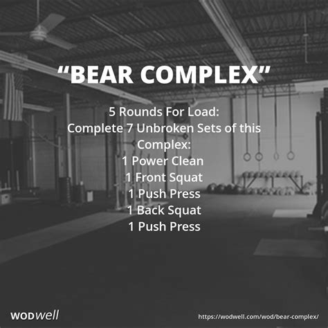 Bear Complex Wod 5 Rounds For Load Complete 7 Unbroken Sets Of