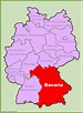 Bavaria location on the Germany map - Ontheworldmap.com
