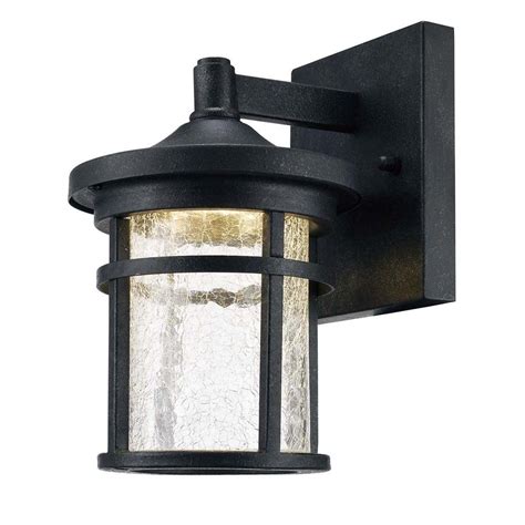 Home Decorators Collection Aged Iron Outdoor Led Wall Lantern With