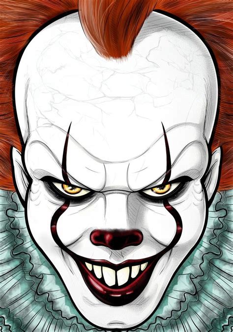 Pin by R.R! on Horror | Scary drawings, Horror movie art, Clown paintings