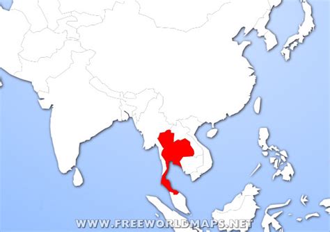 Location Of Thailand On World Map Cities And Towns Map