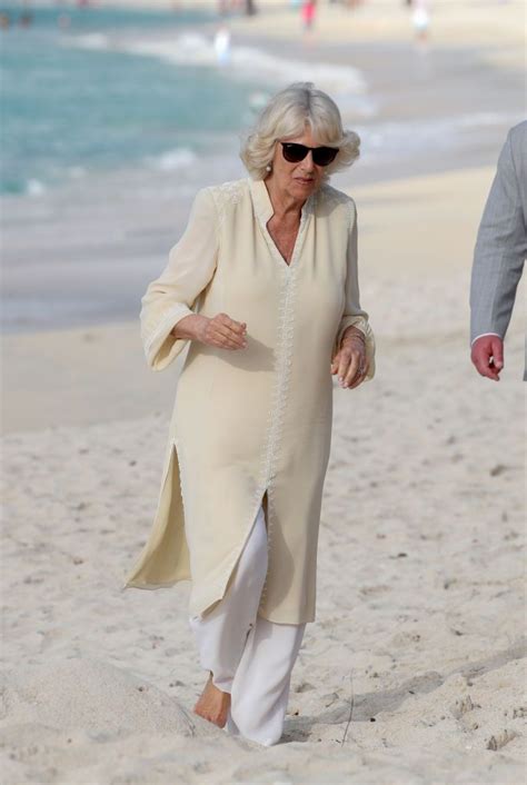 Camilla Duchess Of Cornwall Attends An Engagement On The Beach