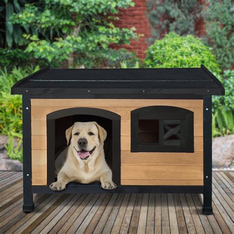 Ipet Dog Kennel Large Wooden Outdoor Indoor House Pet Puppy Crate