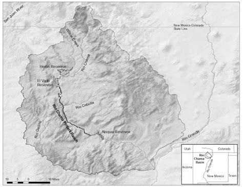 Rio Chama Watershed And Location Map Including El Vado And Abiquiu