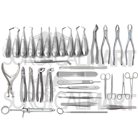 Pcs Oral Dental Set Extraction Surgery Instrument Surgical Mart