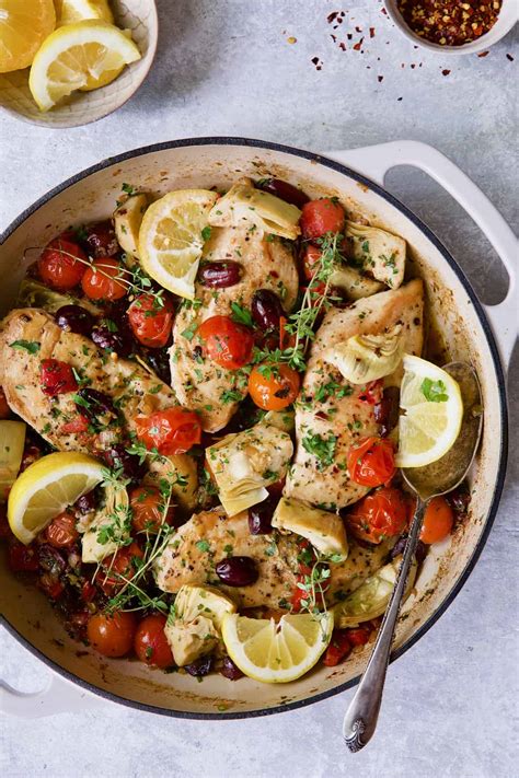 Easy Skillet Mediterranean Chicken Great Weeknight Dinner~