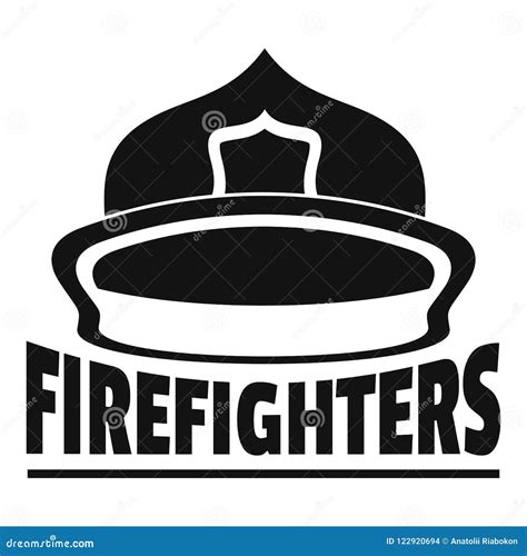 Firefighters Helmet Logo Simple Style Stock Vector Illustration Of