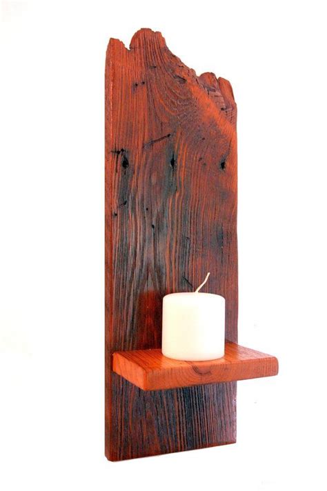 Reclaimed Walnut Sconce Sconces Candle Sconces Barn Wood