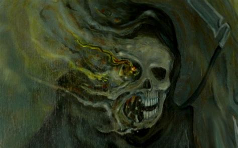 Dark Grim Reaper Horror Skeletons Skull Creepy G Wallpaper 1920x1200