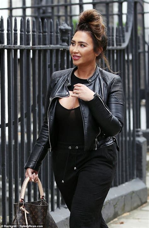 Lauren Goodger Puts On A Busty Display In A Cut Out Black Top While