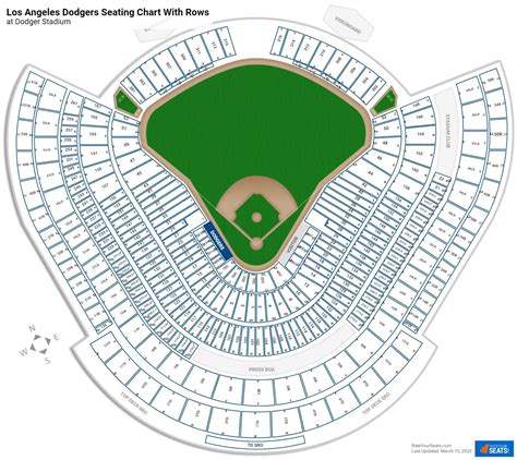 Dodger Stadium Seating Chart With Seat Numbers