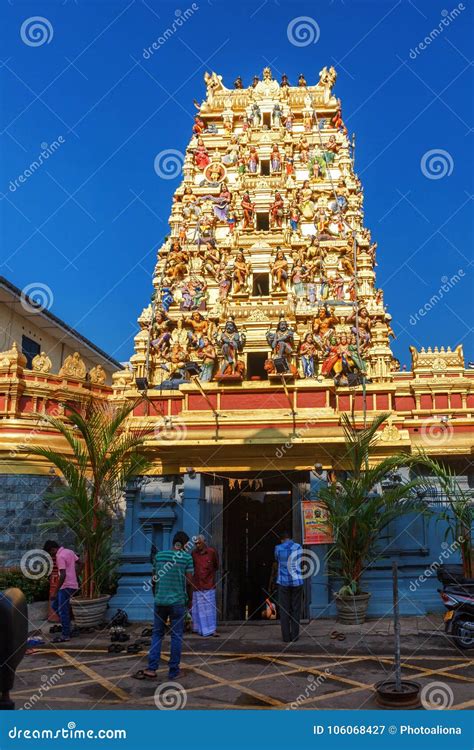 Colombo Sri Lanka 11 February 2017 The Tower Of A Hindu Temple