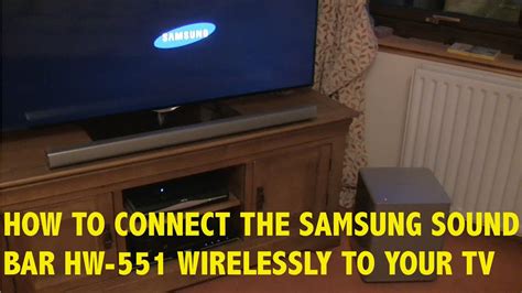 Samsung Sound Bar Hw F551 Connecting Wirelessly Youtube