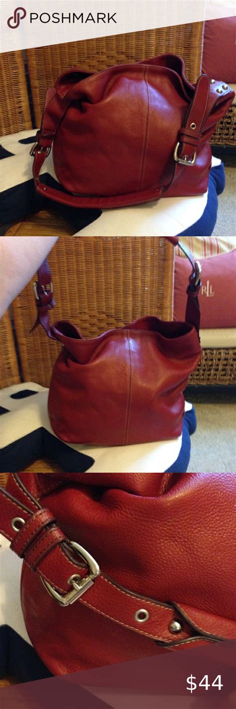 Tignanello Vgc Leather Dark Red Shoulder Bag Red Shoulder Bags Bags