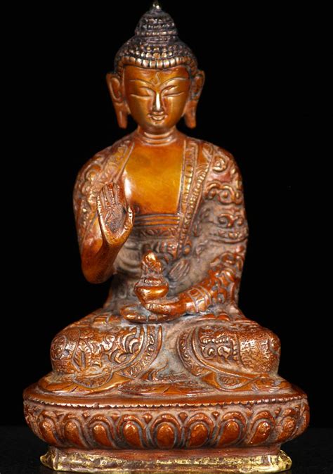 Sold Brass Abhaya Mudra Buddha Statue 55 62bs72b Hindu Gods