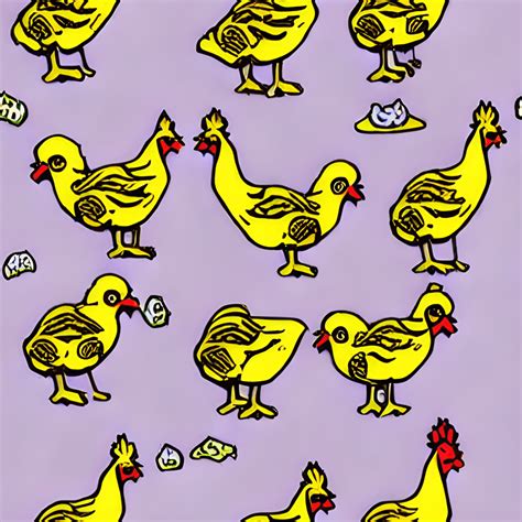Kawaii Chibi Chicken Wallpaper · Creative Fabrica