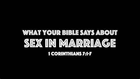 A Christian View Of Sex 1 Corinthians 71 6 Youtube