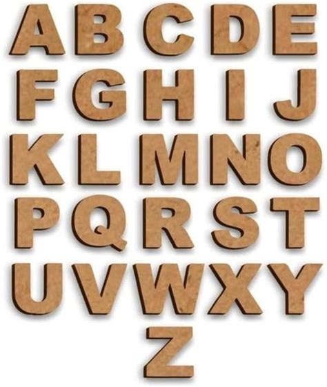 Lihants Diy Wood Sheet Craft Mdf Cutouts Letters Consonants