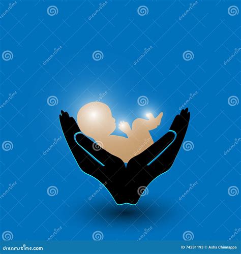Concept Of Save Girl Child And Protect Girl Baby Stock Vector