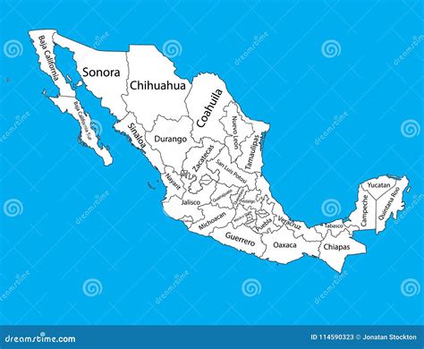 Administrative Divisions Of Mexico Counties Separated Provinces