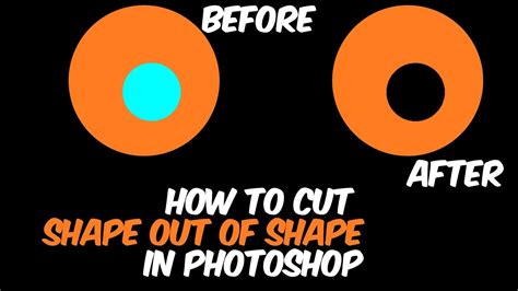 how to cut shape out of shapes in photoshop l cut shape in photoshop youtube