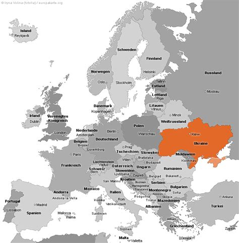 Europa ist der zweite kleinste kontinent der welt durch bereich, sondern besteht aus. Die Ukraine in Europa - Ukraine auf der Europakarte