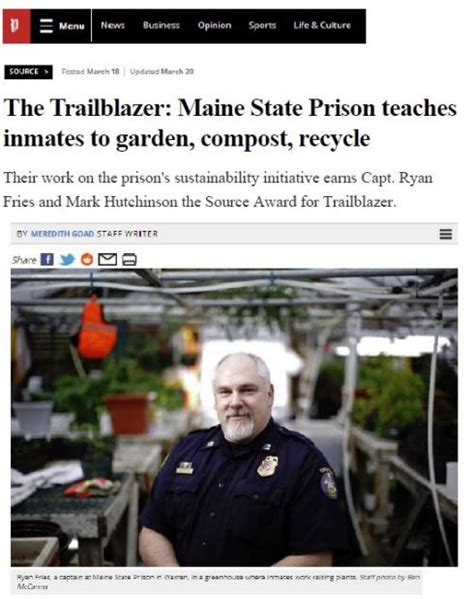 The Trailblazer Maine State Prison Teaches Inmates To Garden Compost