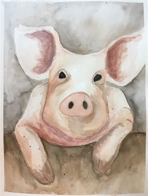 Watercolor Pigs Adult Class