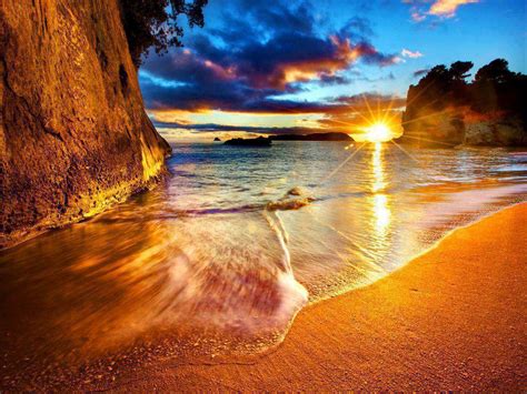 Hd Wallpaper Cathedral Cove Beach In New Zealand Songs