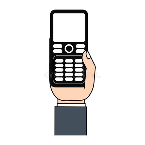 Mobile Phone In Hand Icon Stock Illustration Illustration Of