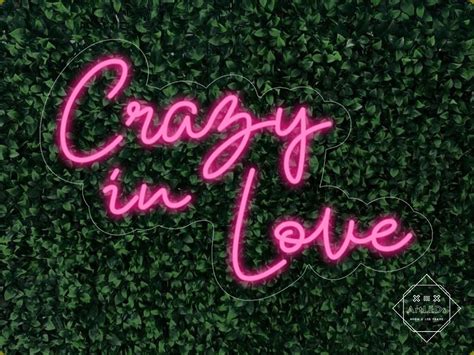 Crazy In Love 30x20x1in Neon Sign Aesthetic Tiktok Room Etsy