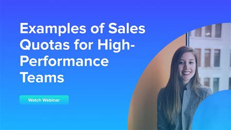 Examples Of Sales Quotas For High Performance Teams Youtube