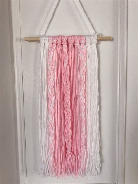 Maybe you would like to learn more about one of these? Boho yarn wall hanging Hair Bow / Headband Holder Organizer | Diy hair bow holder, Yarn wall ...