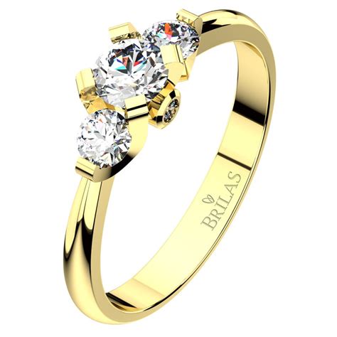 Klára Gold Sympatický Zásnubní Prsten Ve žlutém Zlatě Brilas