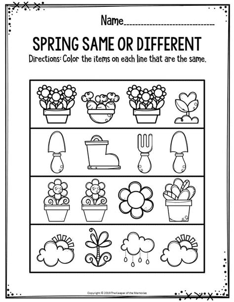 Spring Graphing Spring Math Worksheets And Activities For Preschool