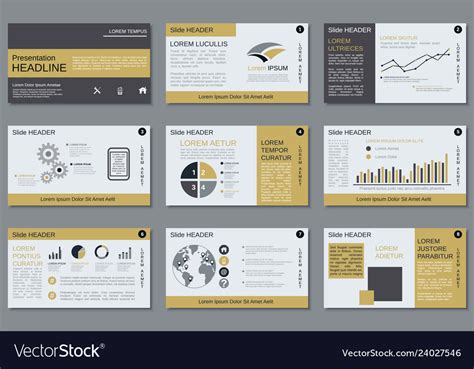 Professional Business Presentation Template Vector Image