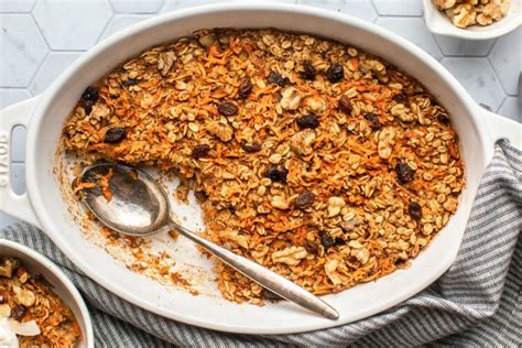 Add olive oil, salt, pepper, paprika, and garlic powder. Baked Carrot Cake Oatmeal | Gluten-Free & Vegan - From My ...