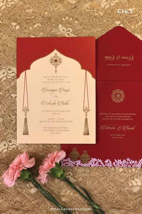 Traditional Kashmiri Bride Inspired Wedding Invitation Fo Hindu