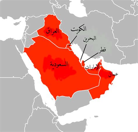 خريطة دول الخليج دول الخليج العربي طقطقه